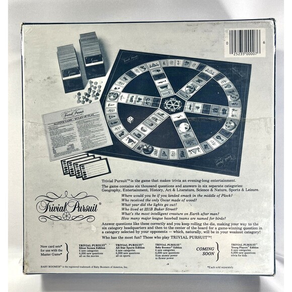 1981 Original Trivial Pursuit Master Factory Sealed Game Genus Edition NEW No. 7 - Picture 2 of 8